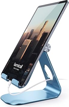 Lamicall iPad Stand Adjustable Tablet Holder, Sturdy Aluminum, Multi-Angle