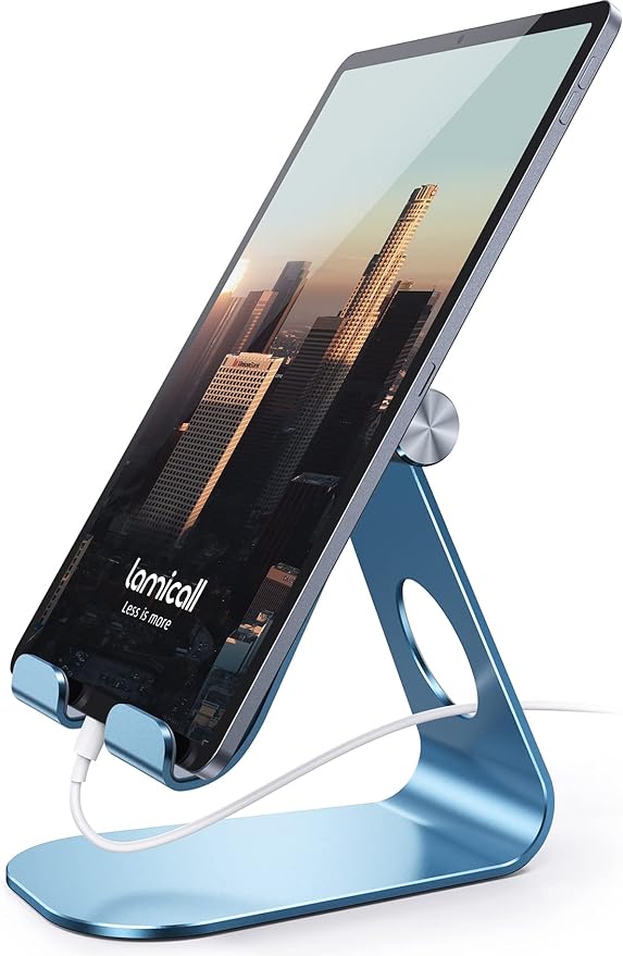 Lamicall iPad Stand Adjustable Tablet Holder, Sturdy Aluminum, Multi-Angle