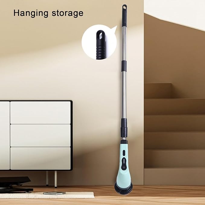 Electric Scrubber, Cordless ful gor Bathtubs Solar Panels Washbasins Window Tiles, Includes 3 B Heads