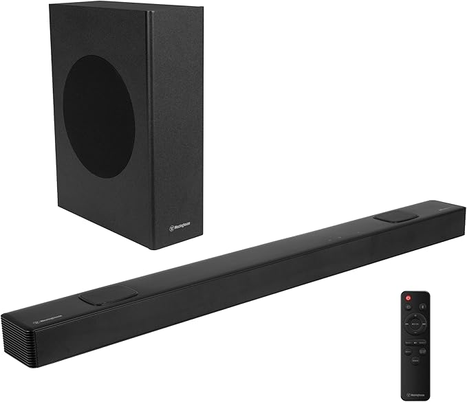 Westinghouse 5.1.2 Channel Soundbar for Smart TV, 200W Surround Sound w/Dolby Atmos & Dolby Digital Plus, Wireless Subwoofer, Home Theater Audio, eArc, HDMI, Bluetooth, Roku TV Ready