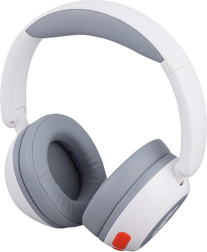 Kids Bluetooth Headphones, Wireless Headset with Volume Limit 85dB, 25H Playtime and LED Lights, Foldable Comfortable Design, Ideal for Children Teens Travel (White)