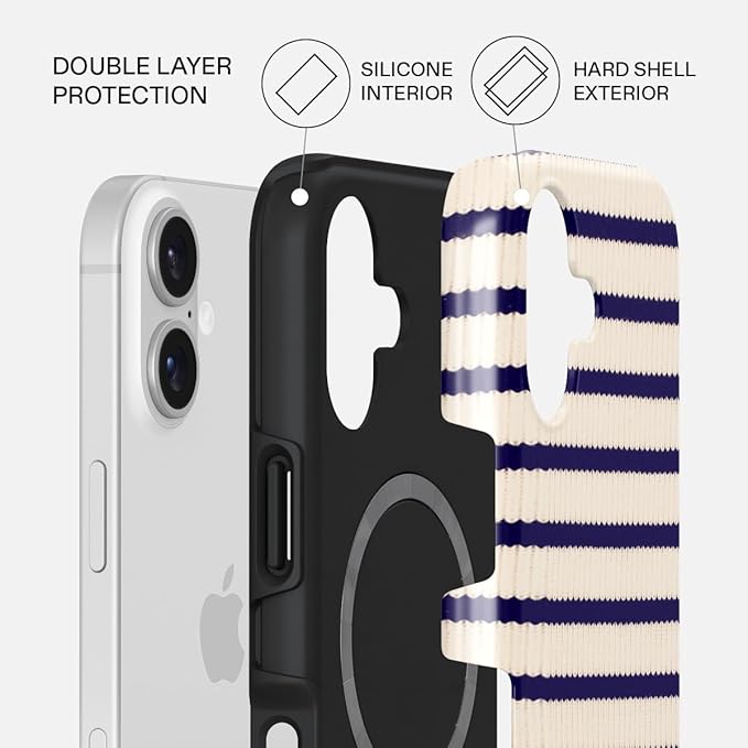 BURGA Phone Case for iPhone 17 - Cute, Trendy, Aesthetic, Pattern Phone Cover, Hard Shell Protection - fits Apple iPhone 17 Case for Women and Men
