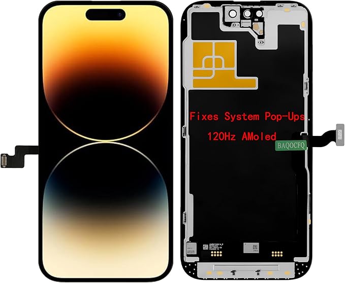 ?�Fixes System Pop-Ups?‘OEM-Grade Quality for iPhone 14 pro max Screen Replacement, 120Hz AMOLED High-Refresh Screen ,6.7 inch 3D Touch Oled Display - Full Repair Kit Includes Tools, Waterproof Adhesive