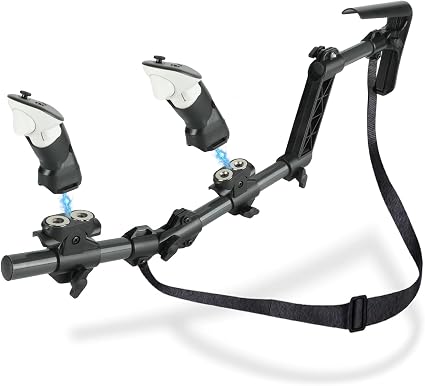 Gun Stock for Meta Quest 3, Compatible with VR Meta Quest 3s Controller Grips for Enhance Stability and Control Magnetic Stock Rifle Adapter (Black)