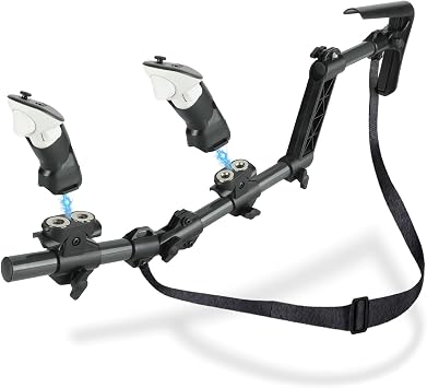 Gun Stock for Meta Quest 3, Compatible with VR Meta Quest 3s Controller Grips for Enhance Stability and Control Magnetic Stock Rifle Adapter (Black)