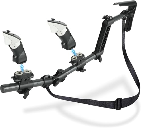 Gun Stock for Meta Quest 3, Compatible with VR Meta Quest 3s Controller Grips for Enhance Stability and Control Magnetic Stock Rifle Adapter (Black)