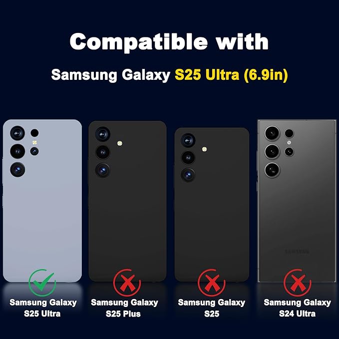 YWXTW 3 Pack Camera Lens Protector for Samsung Galaxy S25 Ultra 6.8 Inch, 9H Tempered Glass Ultra HD [No Impact on Night Shots] S25 Ultra Lens Protector, Anti-Scratch No Bubbles