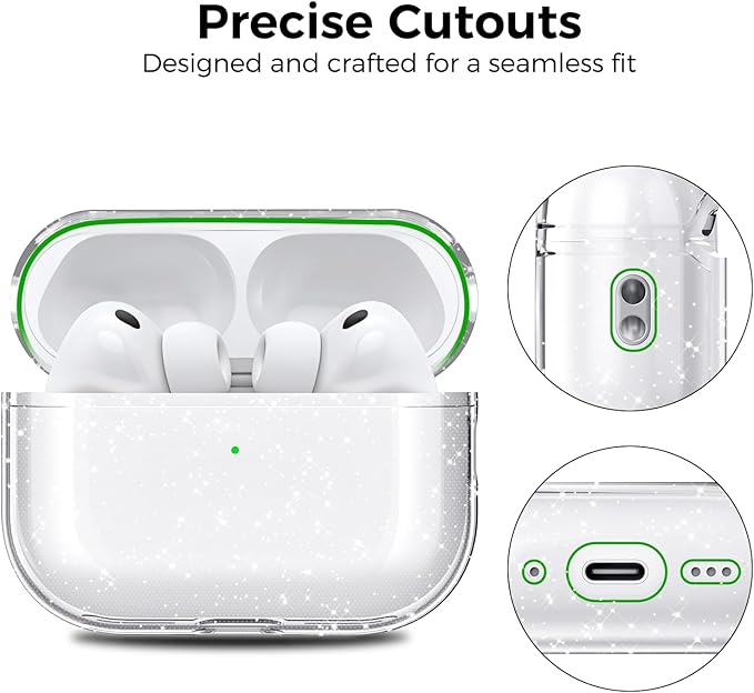 AhaStyle Clear Airpods Pro 3 Case Cover 2025 [Anti-Yellowing] Soft TPU Protective Skin for Apple AirPods Pro 3rd Generation Case with Cleaner Kit Support USB-C Charging Case and Wireless Charging