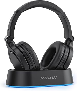 Wireless Headphones for TV Watching, TV Headphones Wireless for Seniors with Transmitter Charging Base, Over Ear Bluetooth Headset No Audio Delay, HiFi Stereo, 65H Playtime, Gifts for Parents/Elderly