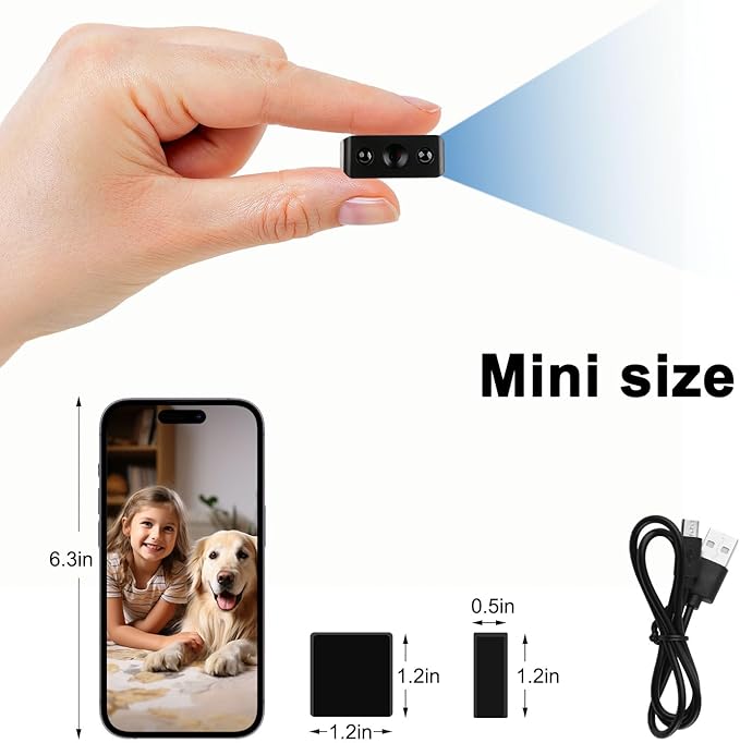 Upgraded Indoor Security Mini Camera,HD Nanny Cam for Home Security，WiFi Camera Wireless Surveillance, Motions Detection Auto Night Vision.for Home/Pet/Baby/Office withs App function Remote Viewing