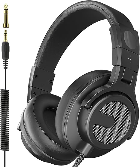 Wired Over Ear Headphones, DJ & Studio Monitor Headphones