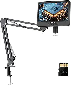 4K 30FPS 10.1'' HDMI Digital Soldering Microscope with Flex Arm Stand