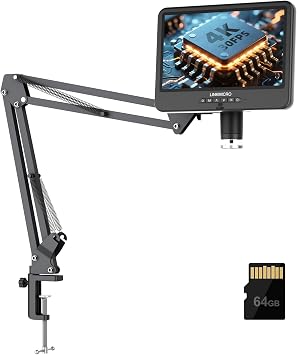 4K 30FPS 10.1'' HDMI Digital Soldering Microscope with Flex Arm Stand