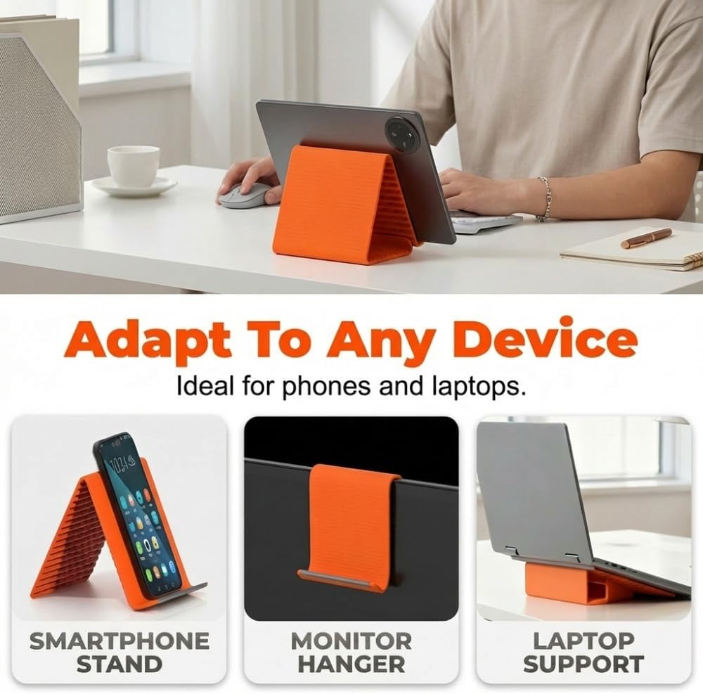 Flexible Phone Stand – 360° Adjustable Silicone Holder for Phone, Tablet & Laptop