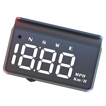 Car Speed Display Screen for Regular Road Trips, White