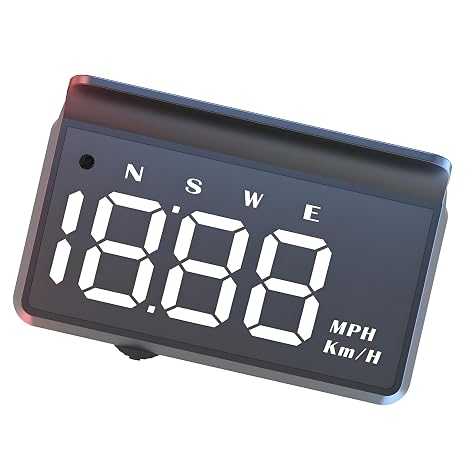 Car Speed Display Screen for Regular Road Trips, White