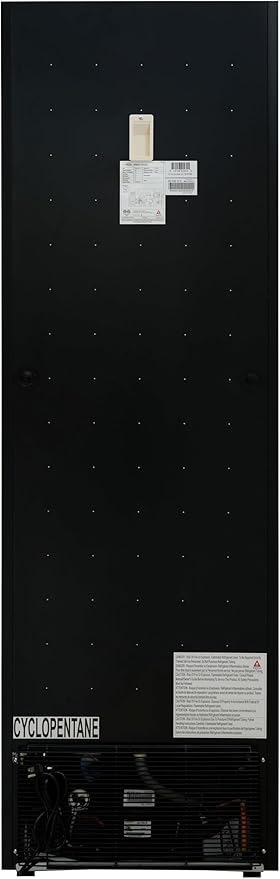 KoolMore 24 in. Commercial One Glass Door Merchandiser Freezer, 12 Cu. Ft. in Black, ETL Listed (KM-MDF-1GD-12C)