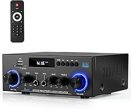 Romicta AK50 Stereo Audio Amplifier, 2 Channel 400W Bluetooth 5.0 Home Audio Stereo Receiver with FM, Echo, AUX, USB, SD, MIC Inputs, Power Amplifier for Passive Speakers and Active subwoofer - Image 1