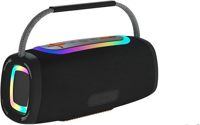 Portable Bluetooth Speaker BT5.4, 66MM Speaker Diameter, 24W Punchy Bass Clear Treble, 24H Playtime IP6 Waterproof Wireless Speakers with RGB Multi-Color Rhythm Lights for Outdoor/Party/Beach as Gift
