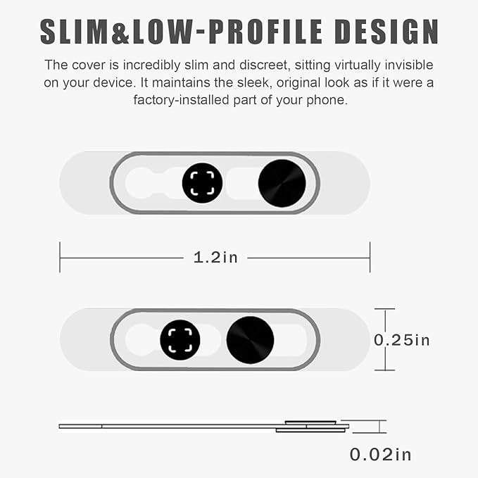 Front Camera Cover Compatible for iPhone 17/17 Air/17Pro/17Pro Max/16/16Plus/16Pro/16Pro Max/15/15Plus/15Pro/15Pro Max/14Pro/14 Pro Max,On/Off Face Recogition,Protect Privacy and Security-Black&Black