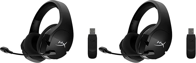HyperX Cloud Stinger Core – Wireless Lightweight Gaming Headset,DTS Headphone:X Spatial Audio,Noise Cancelling Microphone,for PC,Black,(Pack of 2)
