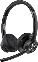 TECKNET Wireless Headset, Bluetooth Headset with Noise Cancelling Microphone - Rechargeable Bluetooth V5.2 Headphones, 50H Playtime & Mic Mute, On Ear Headphones for Trucker/Remote Work/Call Center - Image 1