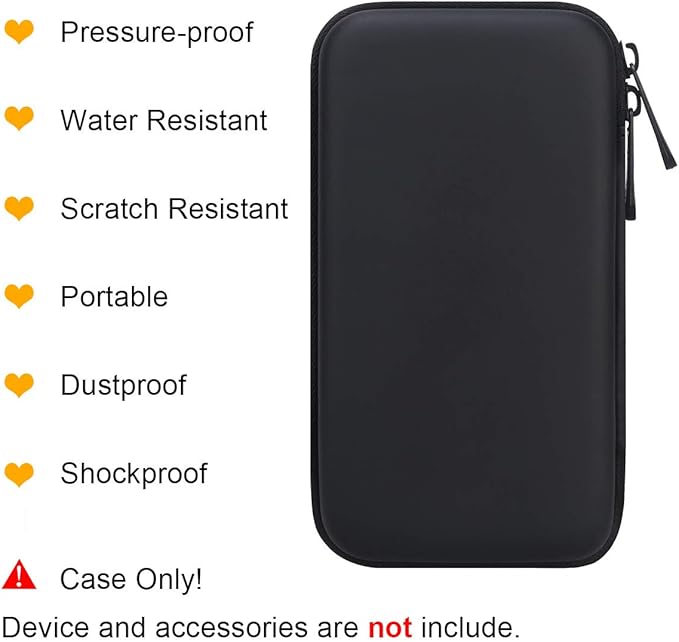 BOVKE Hard Case for Roku Voice Remote Controller, Streaming Stick+ / 4K, TV Steaming Stick 3820R/ 3821R/3941R, Extra Mesh Pocket for Adapters, Cables, Black