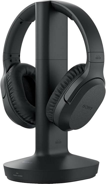 Sony RF400 Wireless Home Theater Headphones for Watching TV WHRF400, Black