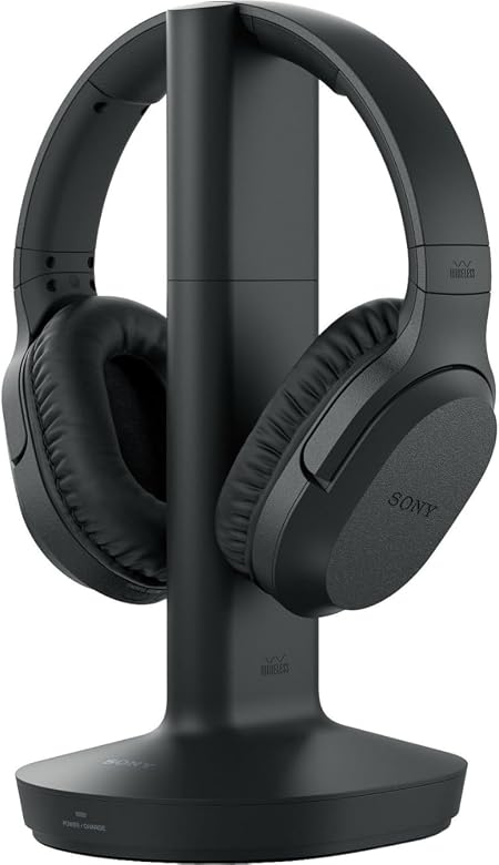 Sony RF400 Wireless Home Theater Headphones for Watching TV WHRF400, Black