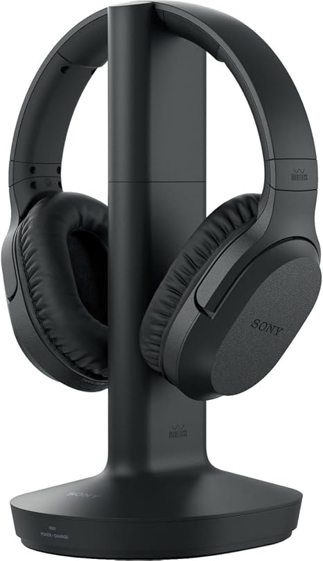 Sony RF400 Wireless Home Theater Headphones for Watching TV WHRF400, Black