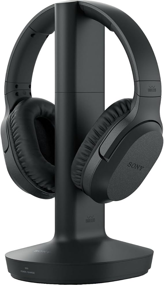 Sony RF400 Wireless Home Theater Headphones for Watching TV WHRF400, Black