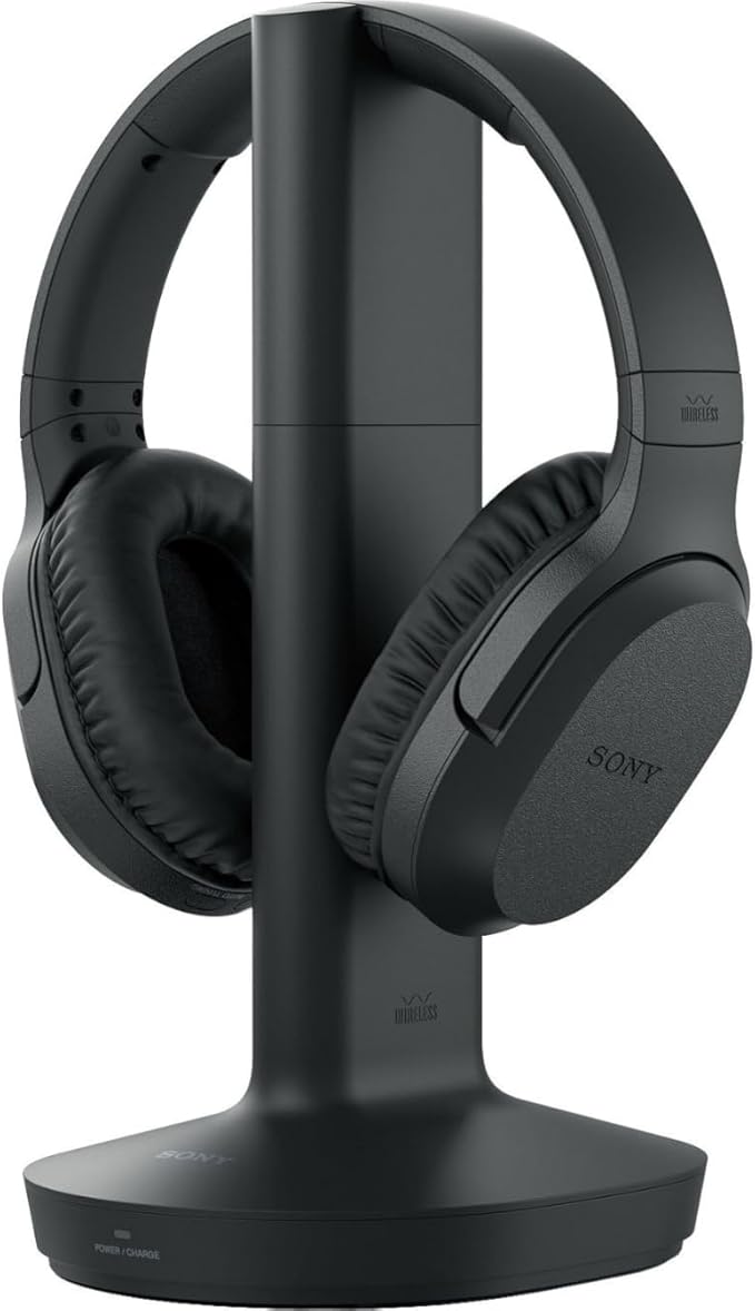 Sony RF400 Wireless Home Theater Headphones for Watching TV WHRF400, Black