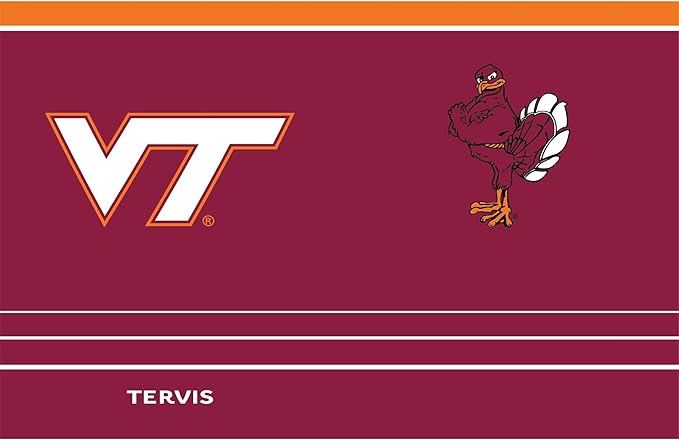 Tervis Traveler Virginia Tech Hokies - MVP Triple Walled Insulated Tumbler Travel Cup Keeps Drinks Cold & Hot, 30oz, Stainless Steel