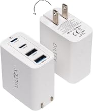 4USB Ports Gan 40W Foldable Charger 2 Pack - Compact USB-C & USB-A Fast Charger with Smart Power Output for Safe Charging- Charging Block compatible with Apple, Android & Google Devices Simultaneously