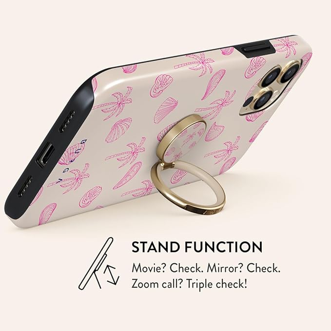 BURGA Cell Phone Ring, Holder Grip and Stand - Finger Phone Grip for Back of Smartphone Case, Kickstand 360 Rotation, Universal Ring for iPhone Samsung Galaxy Huawei Google Pixel, Stylish Accessories