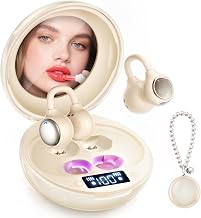Open Ear Clip On Earbuds Wireless Headphones with Mirror(Skin) - Image 1