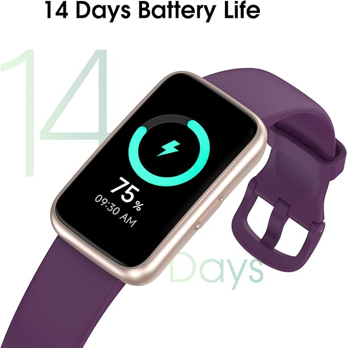 Long Battery Pedometer Watch 14 Days Battery Life, Slim Design No App/Phone Required Fitness Tracker, 50 Meters Waterproof Smart Watch, Heart Rate & Blood Oxygen Monitor Step Counter for Men Women