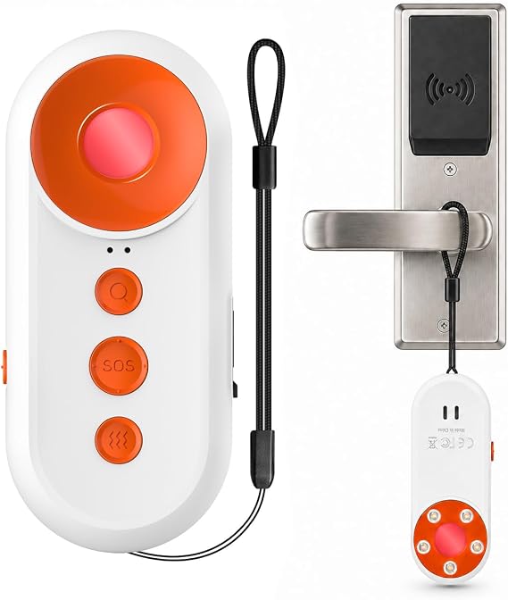 3-in-1 Rechargeable Door Alarm, Personal Alarm for Women College