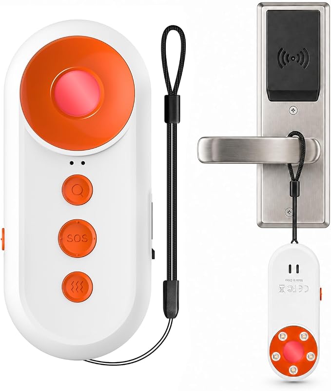 3-in-1 Rechargeable Door Alarm, Personal Alarm for Women College
