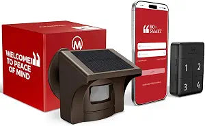 eMACROS Pro4 2.4G Wi-Fi Smart Solar Driveway Alarm with App Notifications