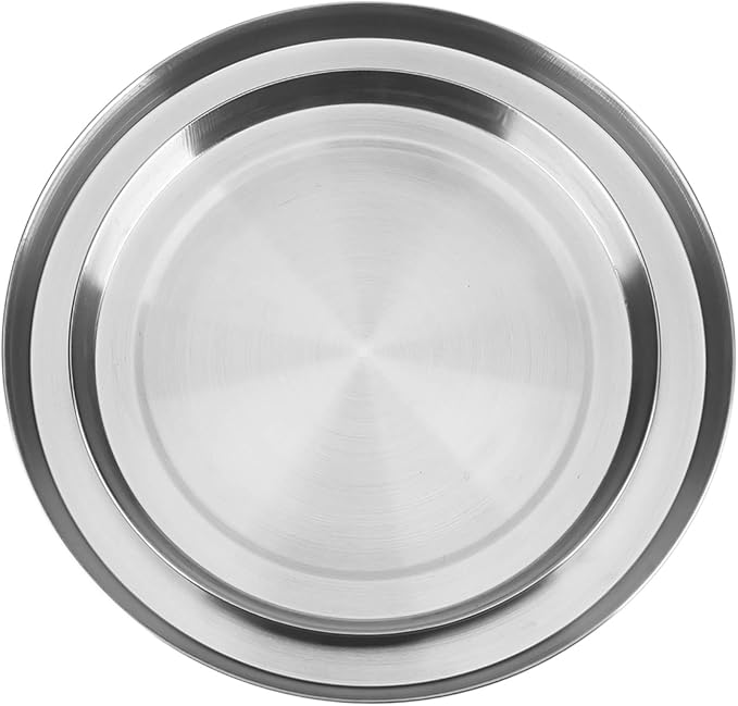 4PCS Stainless Steel Stove Burner Covers, Electric Stove Burner Covers Round Kitchen Stove Top Burner Covers Silver Stove Cover Set for Kitchen