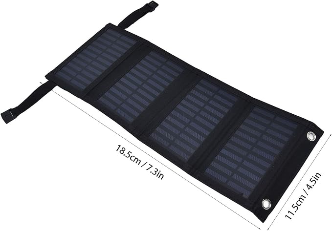 Plplaaoo 20W Folding Solar Panel – Portable Solar Charger for Camping and Hiking with USB Output, Lightweight Solar Panel for Phone & USB Devices, 2A Fast Charge, for Outdoor Travel & Emergency Use