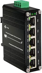 5-Port Gigabit PoE Industrial Unmanaged DIN-Rail Switch, 30W/Port, 10Gbps