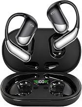 Open Ear Clip Wireless Earbuds Bone Conduction Headphones，Built-in Mic, IPX7 Waterproof, LED Display Charging Case,Ear Hooks Ear Buds, Ultra-Comfort Bluetooth Earphones for Running Fitness,office gift - Image 1