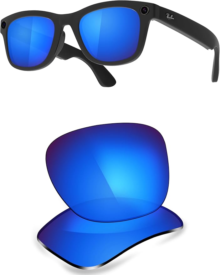 ThunderClap POLARIZED Replacement Lenses Compatible with Ray-Ban Meta Wayfarer RW4006 50mm | RW4008 53mm Smart Glasses