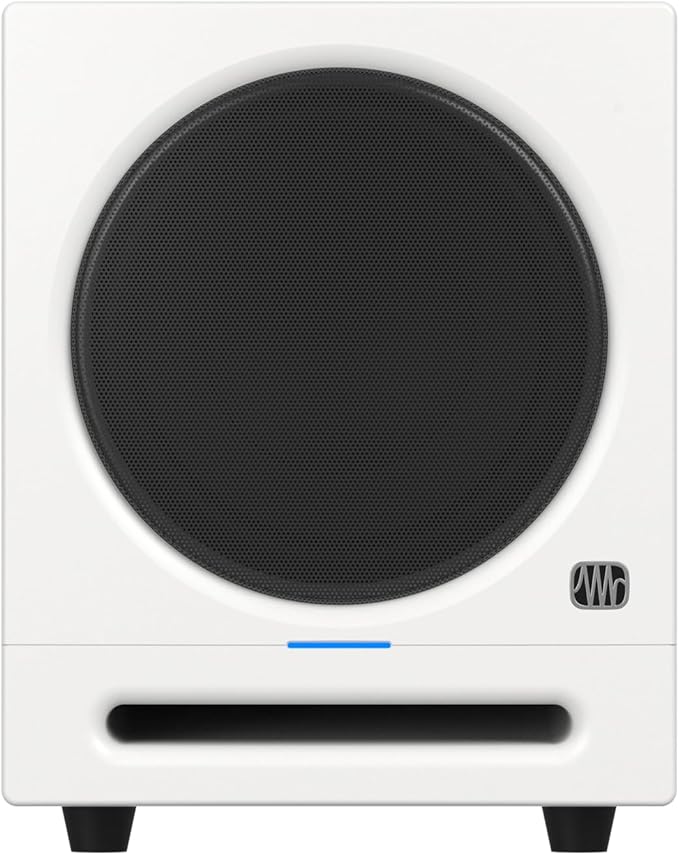 PreSonus Eris Sub 8 BT White 8-inch Front-Firing Studio Subwoofer with Bluetooth Wireless Technology