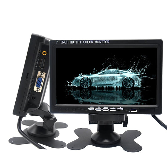 7 Inch Monitor HDMI - 1024x600 HD TFT LCD Screen Display AV VGA Input Built in Speaker for Raspberry Pi 3 Model B+ 3B CCTV Computer PC DVR Car