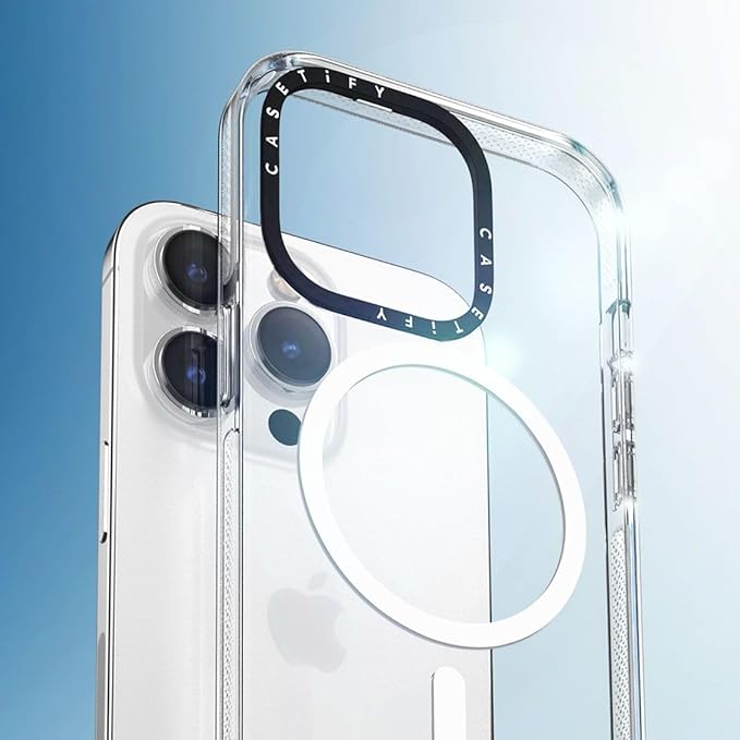 CASETiFY Clear iPhone 15 Case [Not Yellowing / 6.6 ft. 3X Military Grade Drop Protection/Magsafe] - Good Vibes - Clear