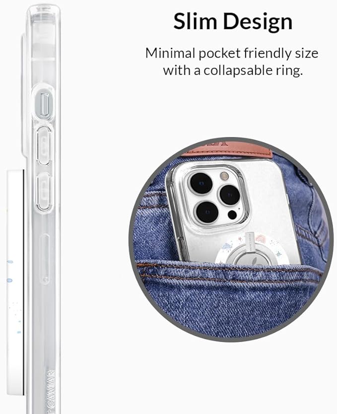 VELVET CAVIAR Compatible with MagSafe Phone Grip - Magnetic Ring Holder with Adjustable Stand - Removable MagSafe Accessories for iPhone 16, 15, 14, 13, 12 (Sweet Dreams)