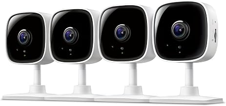 Tapo 1080P Indoor Security Camera, Baby Monitor, Dog Camera, C100(4-Pack)